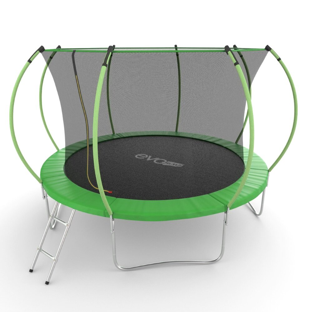 Батут с сеткой и лестницей EVO Jump Internal 12ft green (3.66 м)