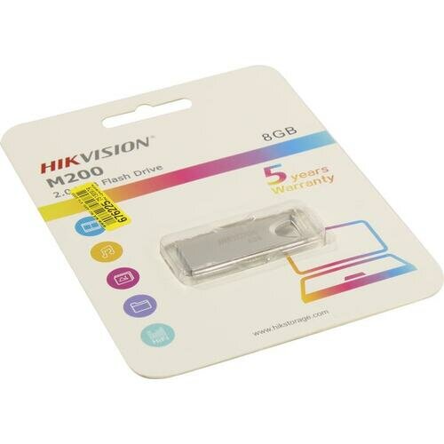 Флешка Hikvision M200 HS-USB-M200/8G 8 Гб Light Silver