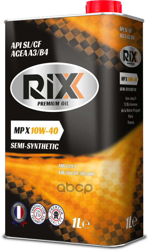 RIXX Rixx Mp X 10W40 Sl/Cf 1Л П/С