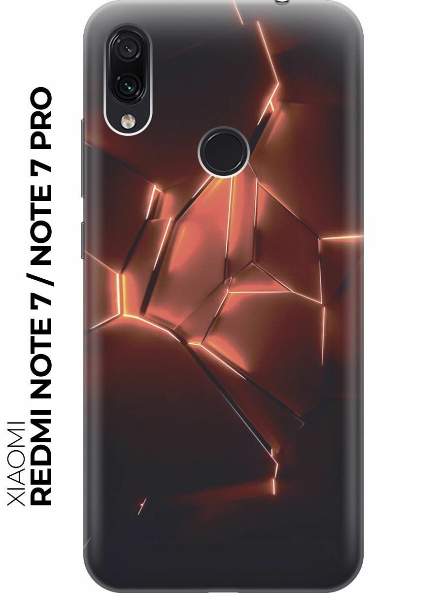 фото Силиконовый чехол Красные фонари на Xiaomi Redmi Note 7 / Note 7 Pro / Сяоми Редми Ноут 7 / Ноут 7 Про
