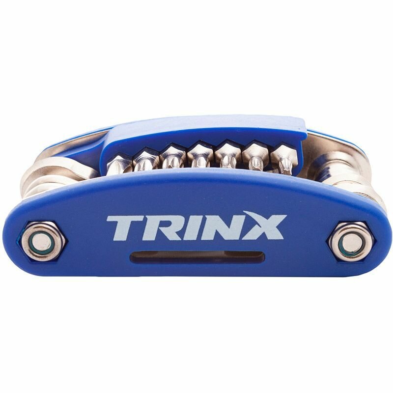 Мультиинструмент TRINX набор ключей для велосипеда 15 функций синий