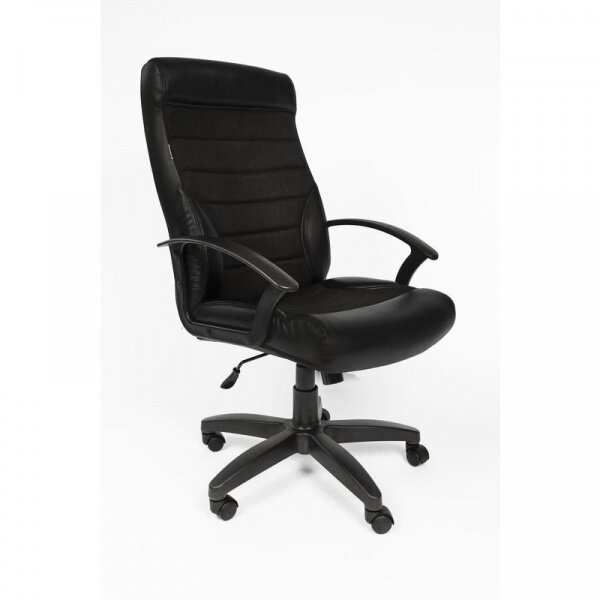 Кресло руководителя Easy Chair 639 TPU черное экокожа, ткань, пластик
