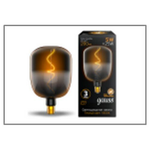 Лампа Gauss LED Filament V140-DC Black-Clear 5W E27 200lm 1800K 140*204mm