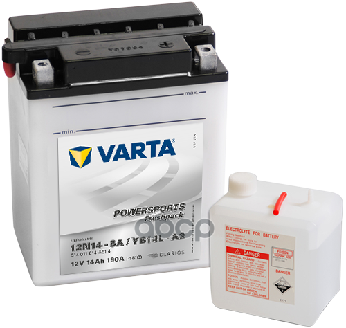 Аккумуляторная Батарея Powersports Freshpack [12v 14ah 190a B00] Varta арт. 514011014