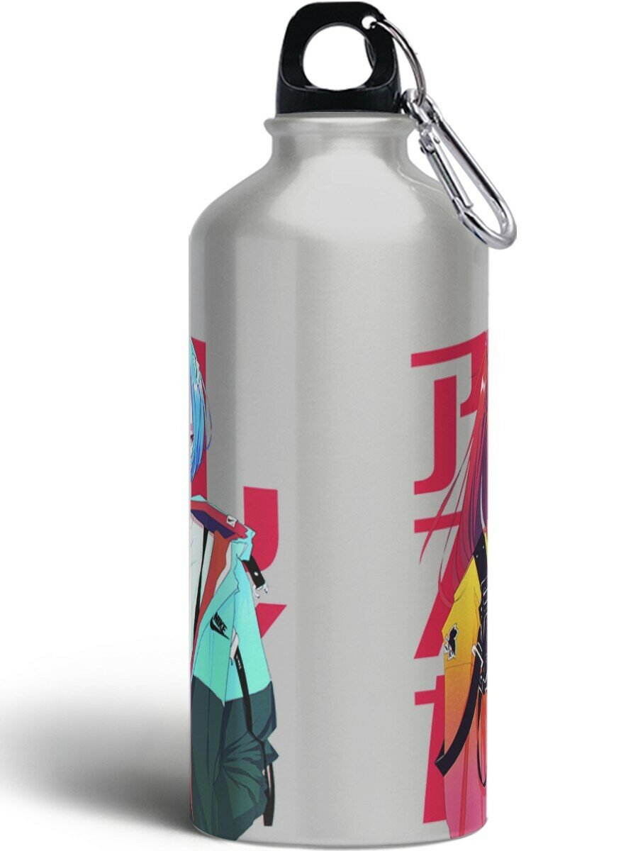 Бутылка спортивная, туристическая фляга аниме евангелион - 5257 Ф