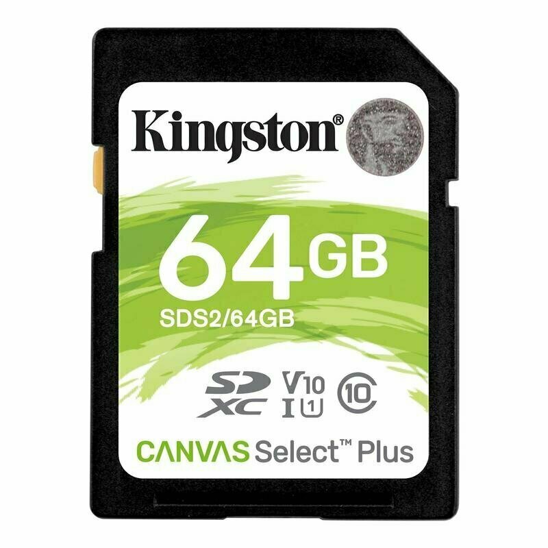 Карта памяти 64 Гб Kingston Canvas Select Plus UHS-I U1 V10 (SDS2/64Gb), 1179793