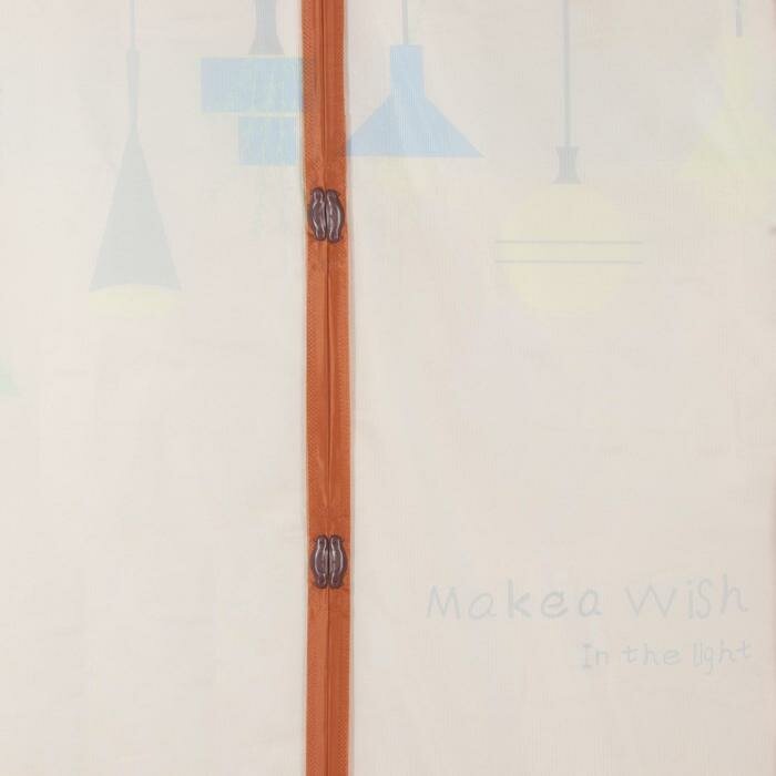 Сетка антимоскитная на магнитах для защиты от насекомых «Уютный дом», 100×210 см, цвет коричневый - фотография № 3