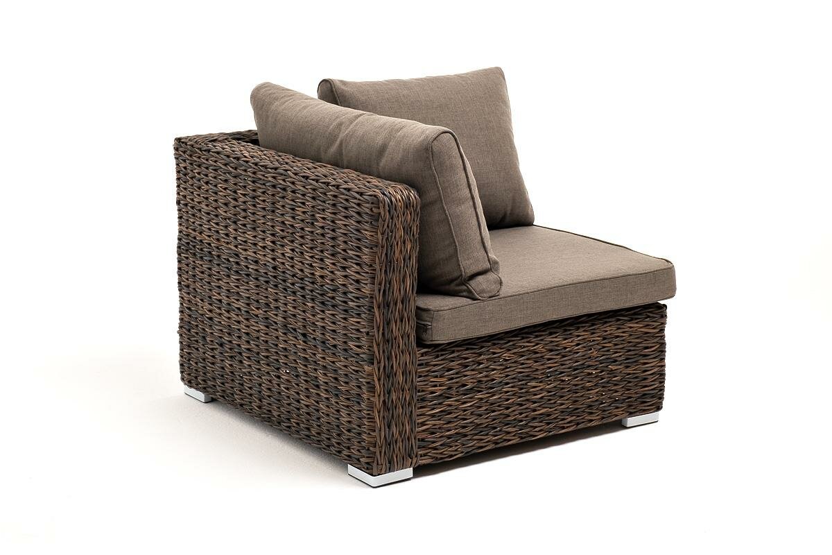 Диван 4SIS "Лунго" трансформирующийся диван из искусственного ротанга (гиацинт), цвет коричневый арт. YH-C1033W-SET TWbrown - фотография № 20