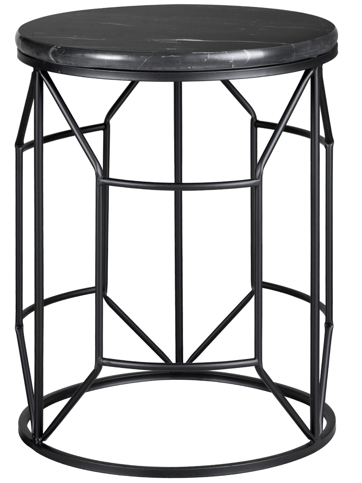 54-261 Столик интерьерный с черным мрамором 35х35х45см, Glasar - фотография № 1