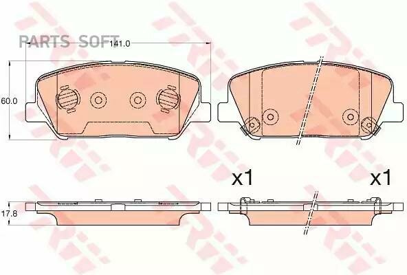 TRW GDB3582 Колодки торм.пер. 1шт