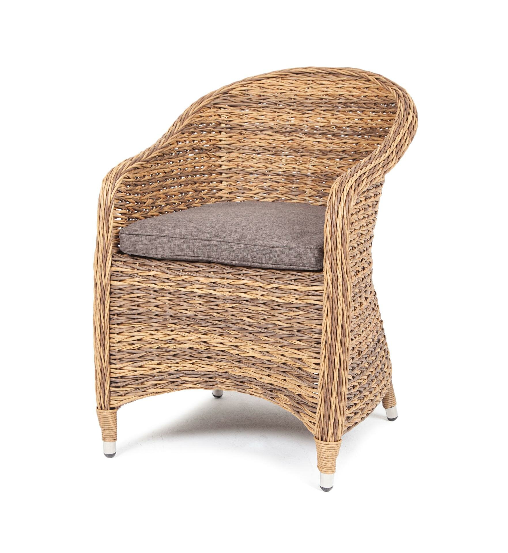 "Равенна" плетеное кресло из искусственного ротанга , соломенный (гиацинт) - фотография № 1