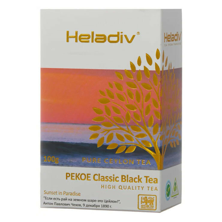 Чай Heladiv PEKOE Classic Black Tea (Классический Черный Чай), листовой, 100г - фотография № 1