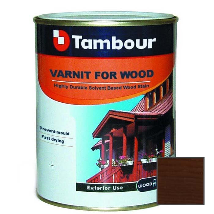 Лак для дерева Tambour Varnit For Wood шелковисто-матовый темный орех (485-035) 0,75 кг