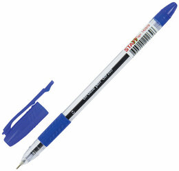 Ручка шариковая масляная с грипом STAFF "Manager", комплект 500 шт., синяя, узел 0.7 мм, линия письма 0.35 мм, 142978