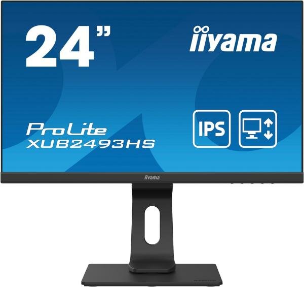 Монитор жидкокристаллический Iiyama Монитор LCD 24 [16:9] 1920х1080(FHD) IPS, nonGLARE, 250cd/m2, H178°/V178°, 1000:1, 80M:1, 16,7 миллионов цветов, 4