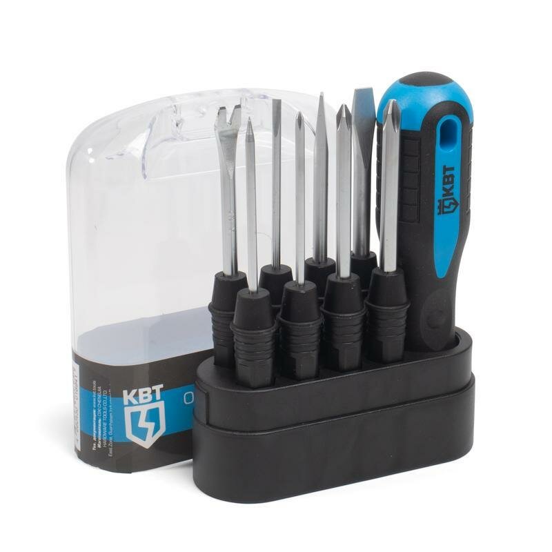 фото Отвертка со сменными стержнями, 9 предметов КВТ НО-09