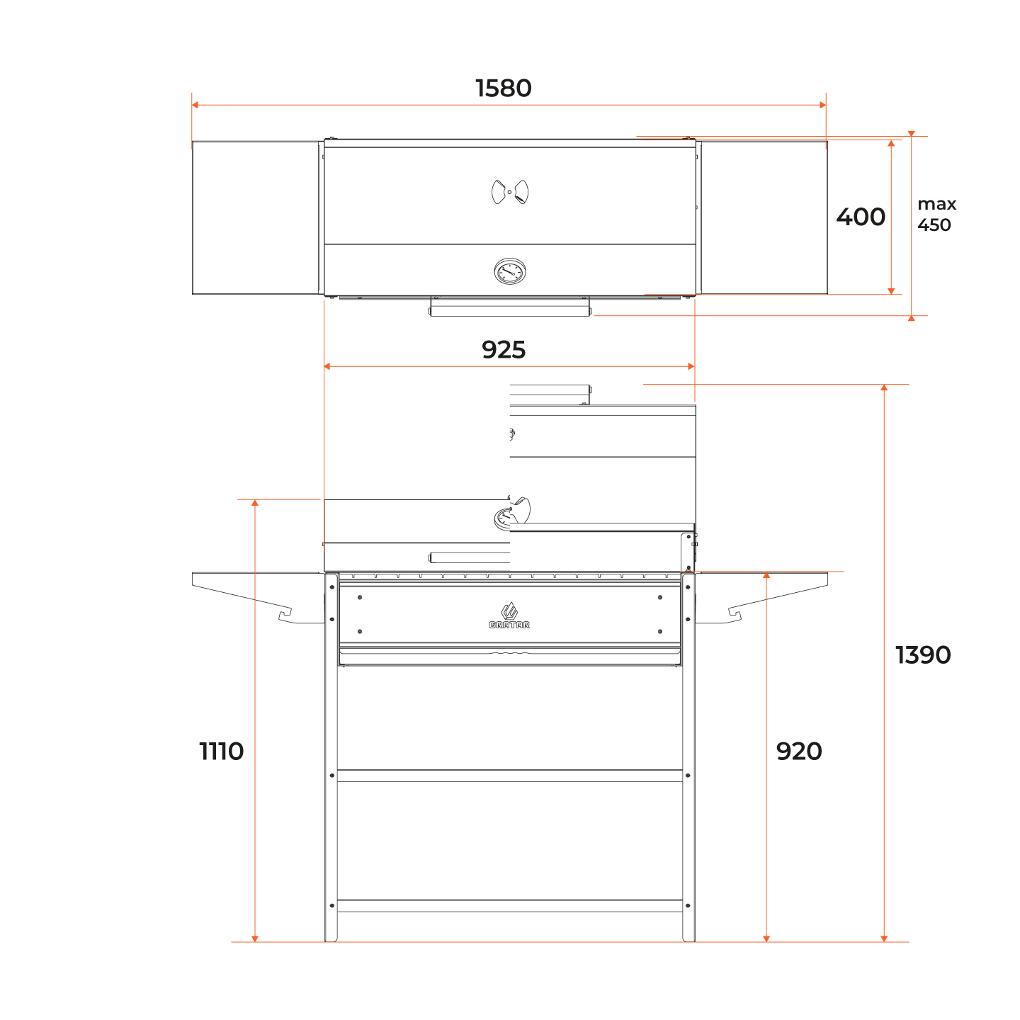 Гриль угольный Gratar Professional Optima BBQn - фотография № 9