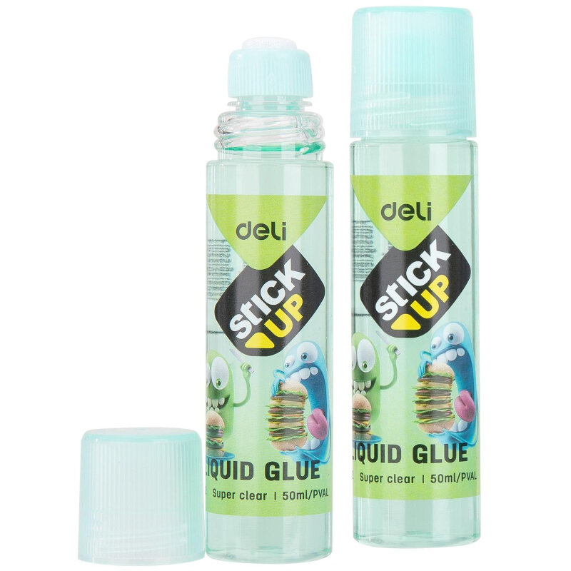 фото Клей канцелярский жидкий Deli 50 мл детский прозрачн,в ассортименте EA21200