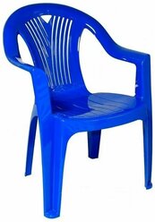 Садовое кресло с подлокотниками Садовый стул Пластик синий салют 66х60х84см
