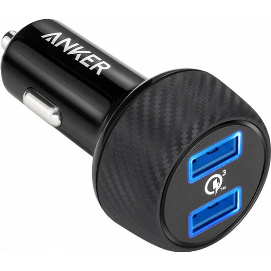 Автомобильное зарядное устройство ANKER PowerDrive Speed 2QC Black