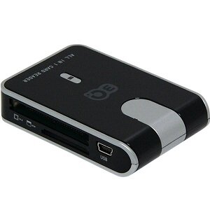 Внешний картридер 3Q USB2.0 (CF/CFII/XD/SDHC/MicroSD/MMC/RS-MMC/MS) (CRM028-F)