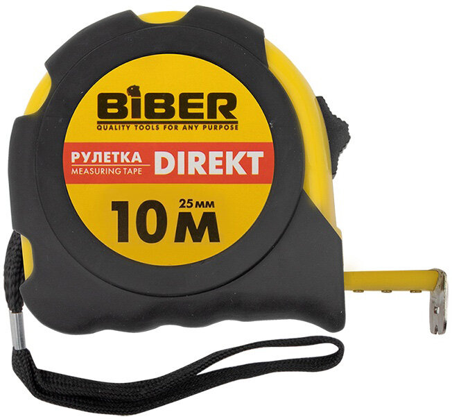 Бибер 40105 Рулетка Direct 10мх25мм / BIBER 40105 Рулетка Direkt 10мх25мм