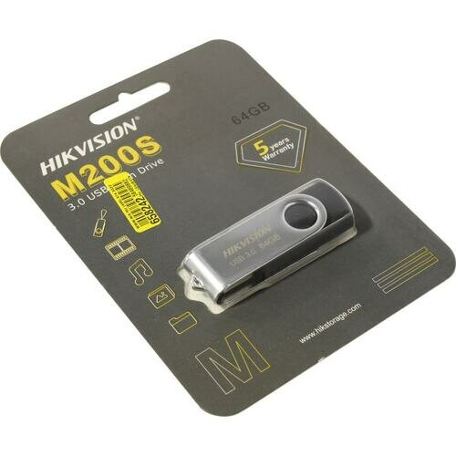 Флешка Hikvision M200S HS-USB-M200S/64G/U3 64 Гб Black