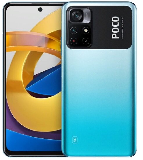 Смартфон Xiaomi Poco M4 Pro 5G 6/128 ГБ RU, Cool Blue Синий