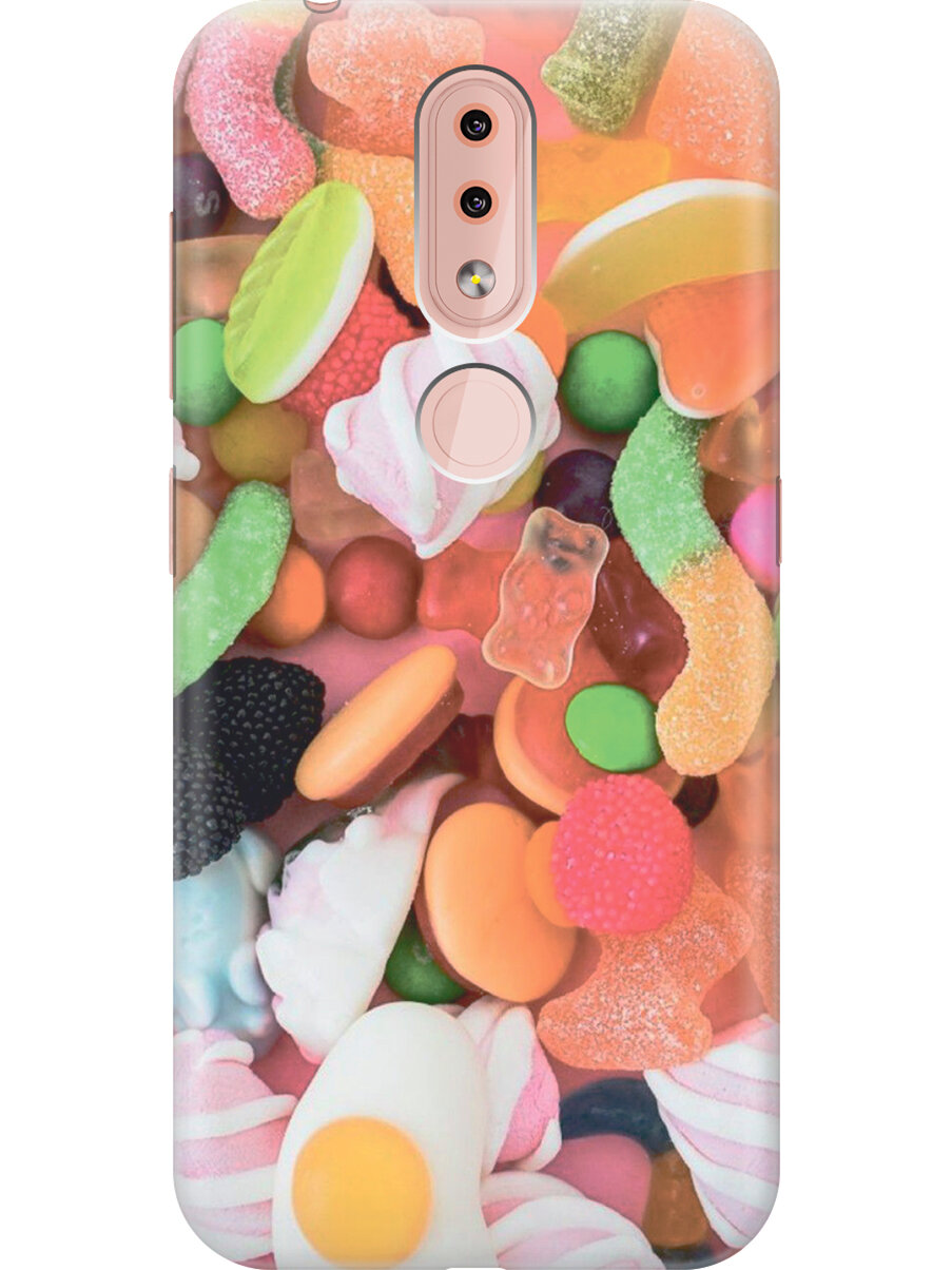 Силиконовый чехол на Nokia 4.2 / Нокиа 4.2 с принтом "Мешок сладостей"