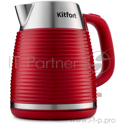 Чайник Kitfort 695-2-КТ Мощность 2200 Вт.Ёмкость 1,7 л.Режимы нагрева 100 С.красный 695-2-КТ