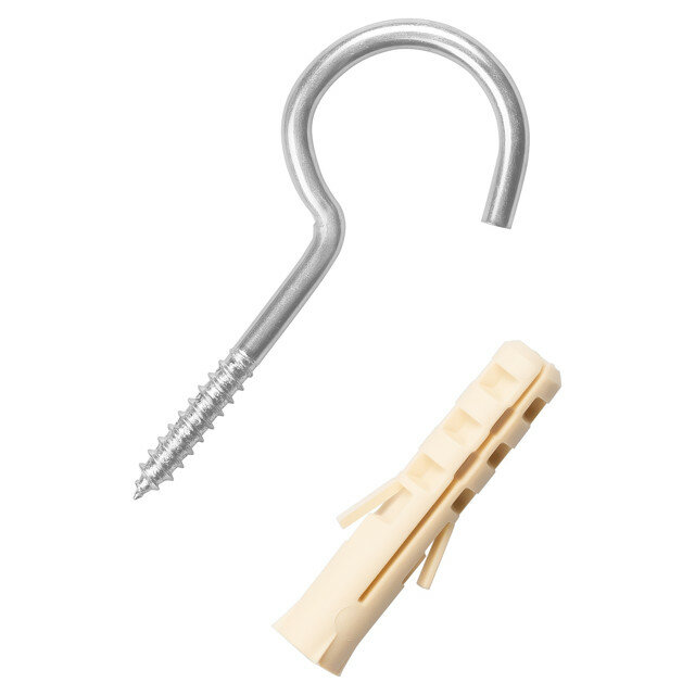 фото шуруп-полукольцо 6,2х100мм с дюбелем 4шт