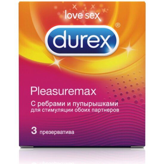 Презервативы DUREX Pleasuremax, 3 шт.