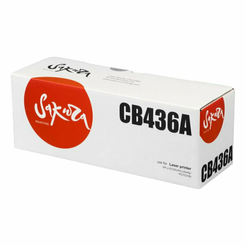 Картридж лазерный SAKURA 36A CB436A чер. для НР M1120MFP/P1505, 1165880