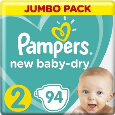 Подгузники Pampers New baby dry Mini 2 (4-8 кг) 94 шт.