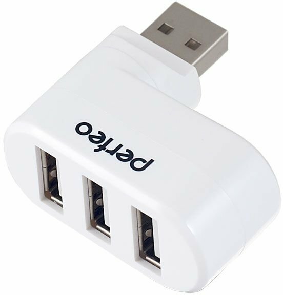 USB-концентратор Perfeo USB-HUB 3 Port чёрный (PF-VI-H024 White)