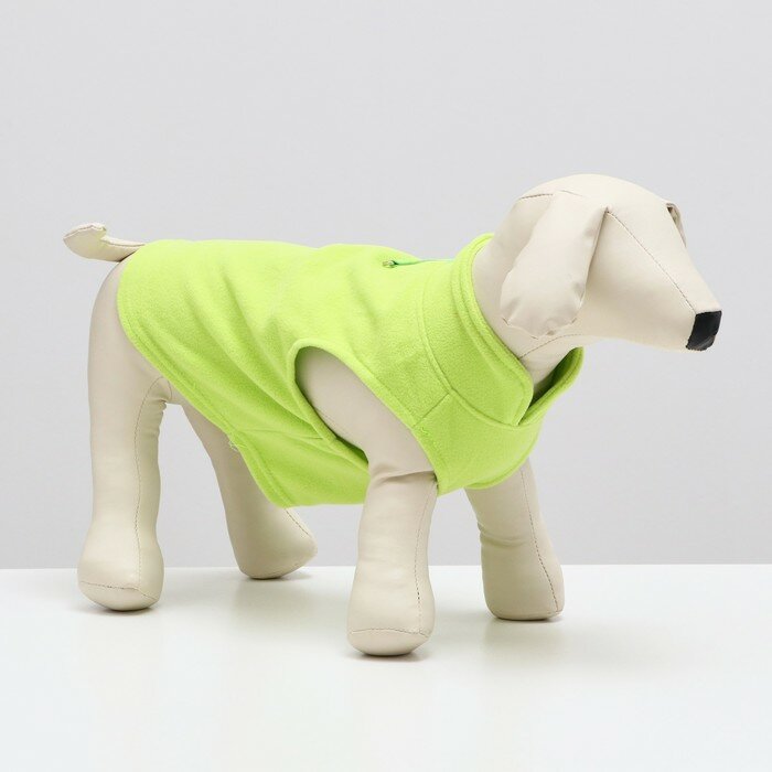 Толстовка-шлейка для собак, размер M, лаймовая (ДС 31, ОШ 30, ОГ 44 см) - фотография № 1