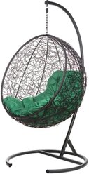 Подвесное кресло кокон Bigarden "Kokos» Black (зеленая подушка)