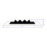 Алюминиевая противоскользящая накладка на ступени с серой резиновой вставкой, длина 2 п/м, ширина 45 мм - фотография № 3