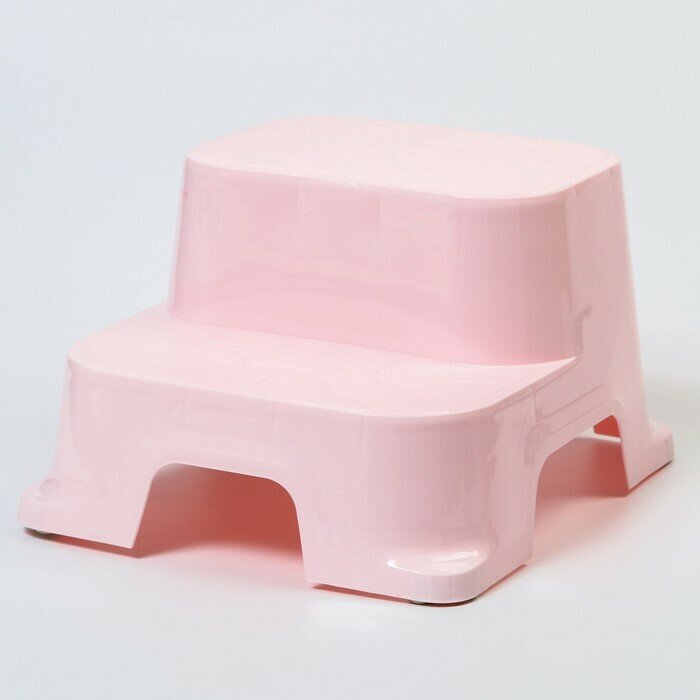 Табурет-подставка детский, цвет светло-розовый - фотография № 1