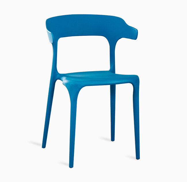 Новый дизайн Стулья пластиковые NORDIC-S штабелируемые для дома, кафе, ресторана (синий цвет) - фотография № 5