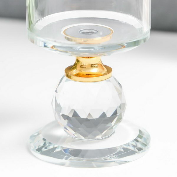Подсвечник стекло на 1 свечу "Прозрачность" 9.2х5х5 см - фотография № 3