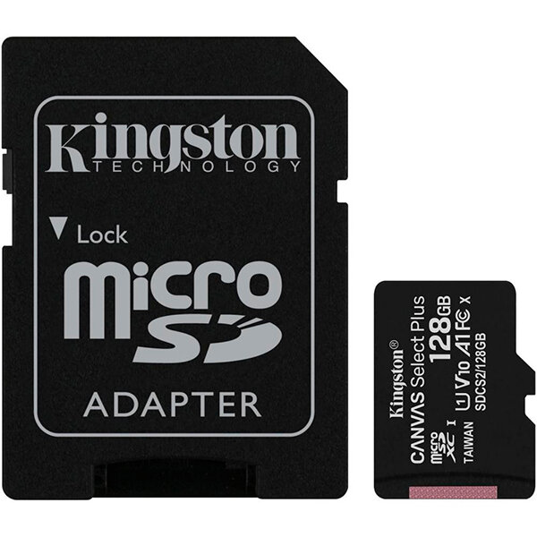 Карта памяти Kingston Micro Secure Digital HC Class10 UHS-I Canvas Select SDCS2 128Gb