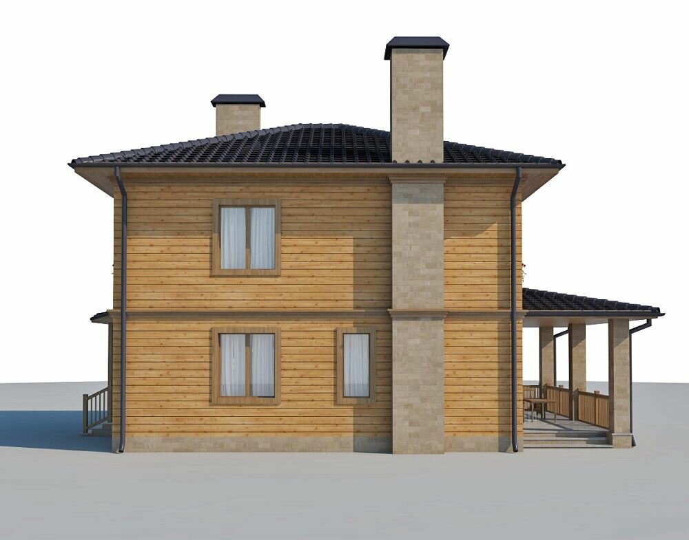 (131м2, 10х8м) Готовый проект двухэтажного дома из бруса с баней и котельной - AS-2078-2 - фотография № 5