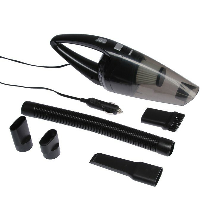 фото Пылесос автомобильный CYCLONE TURBO 100 Вт, 12 В, 5 насадок, черный