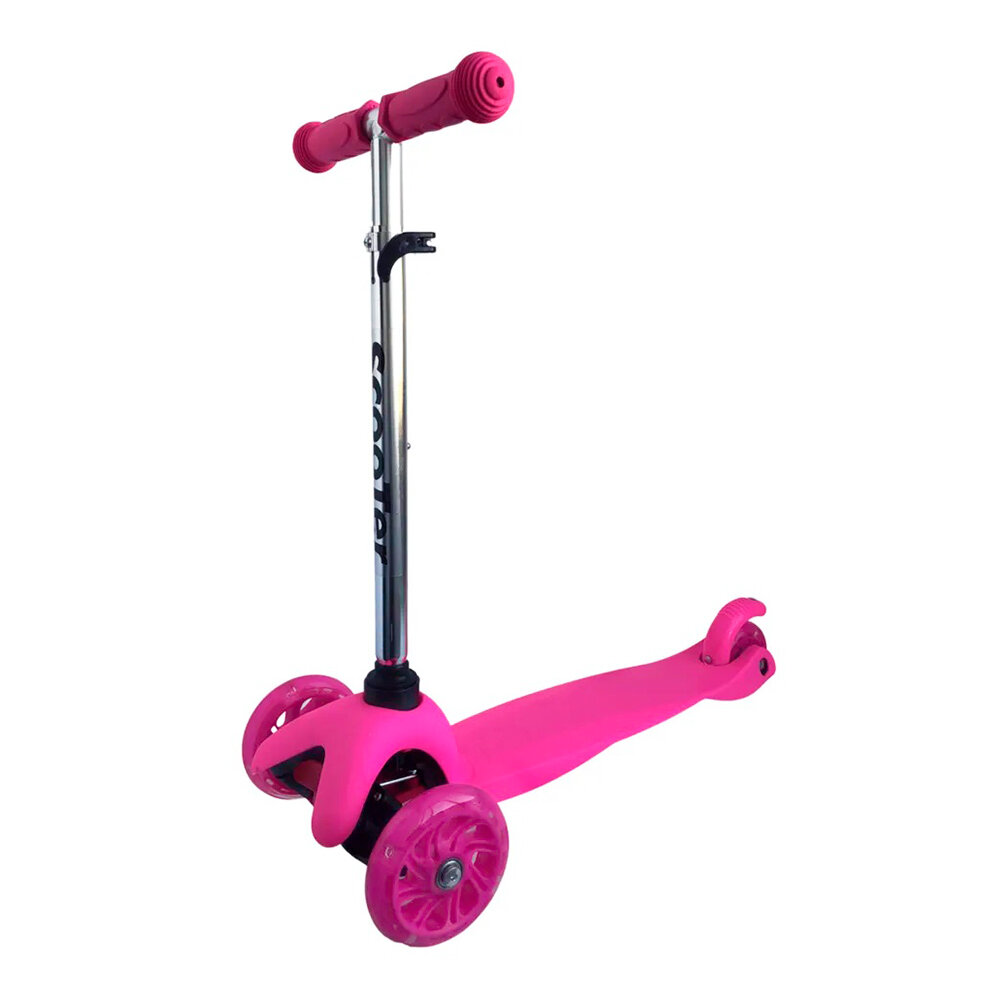 Самокат 3-х колесный розовый Scooter 0073-PU-1