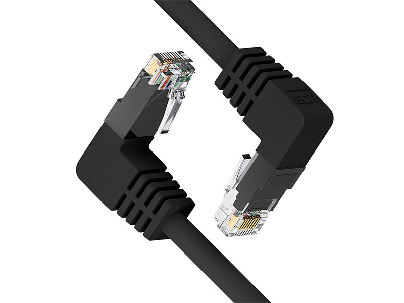 Сетевой кабель GCR UTP cat.5e RJ45 T568B 1.5m Black GCR-53942