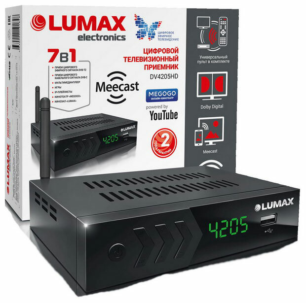 Цифровой телевизионный ресивер Lumax DV 4205 HD черный