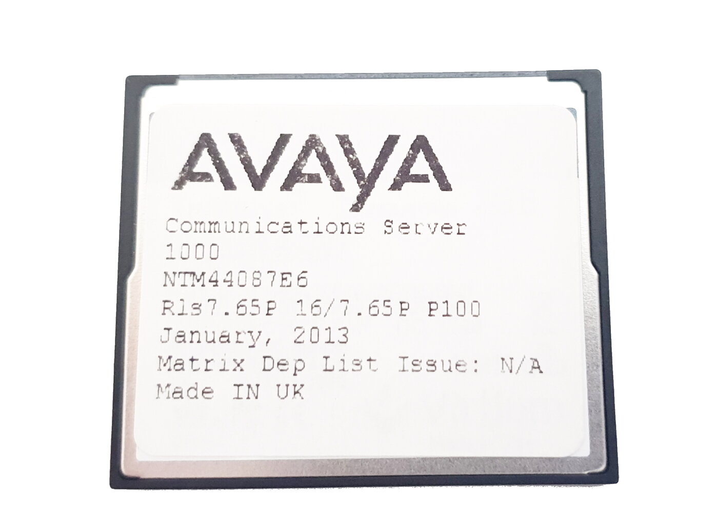 Модуль Nortel Avaya NTM44087E6 CF 2Gb Backup R7.6 Linux S/W Kit CPPM