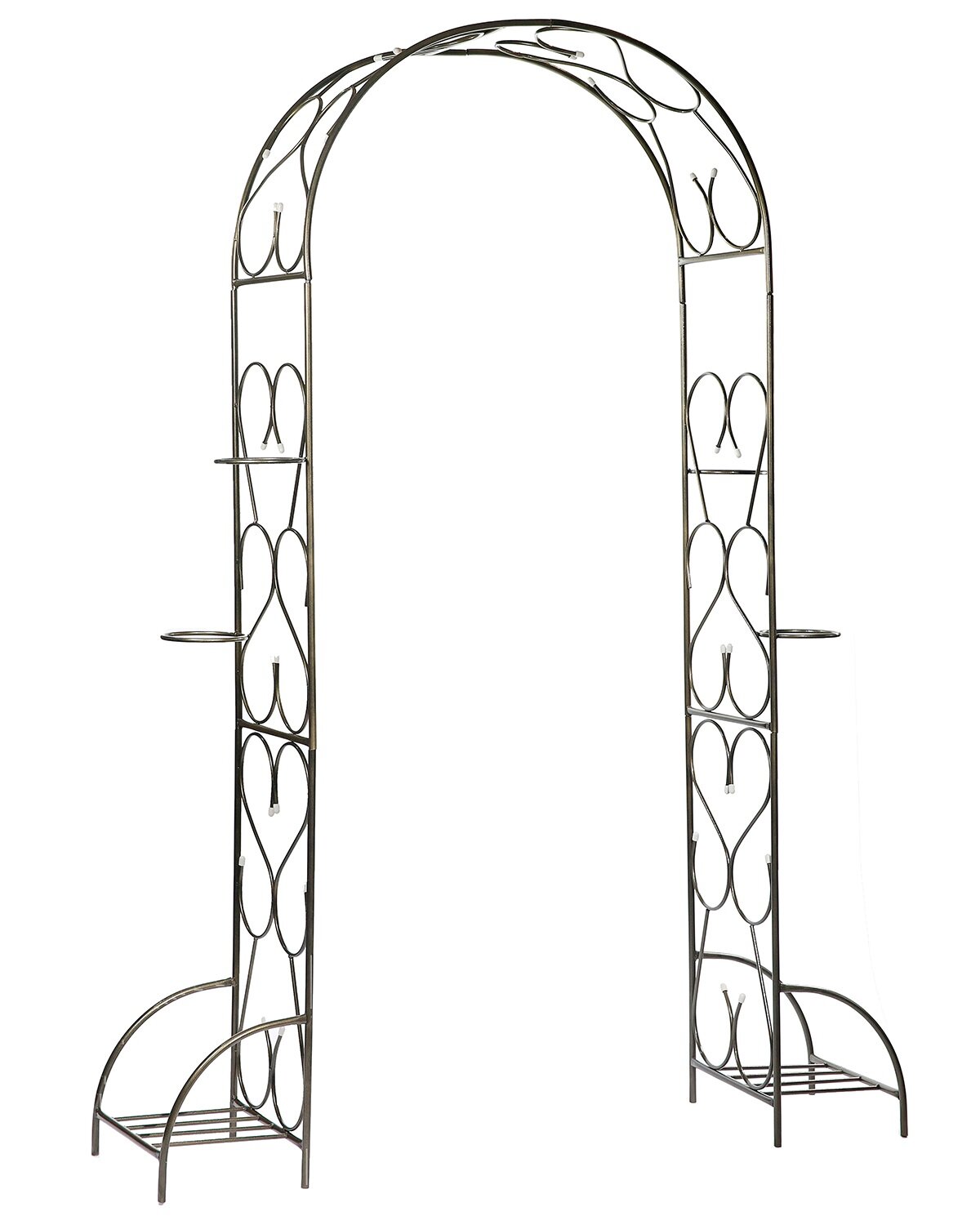 Арка "Тюльпан" разборная с чашами для горшков бронзовый антик - фотография № 1