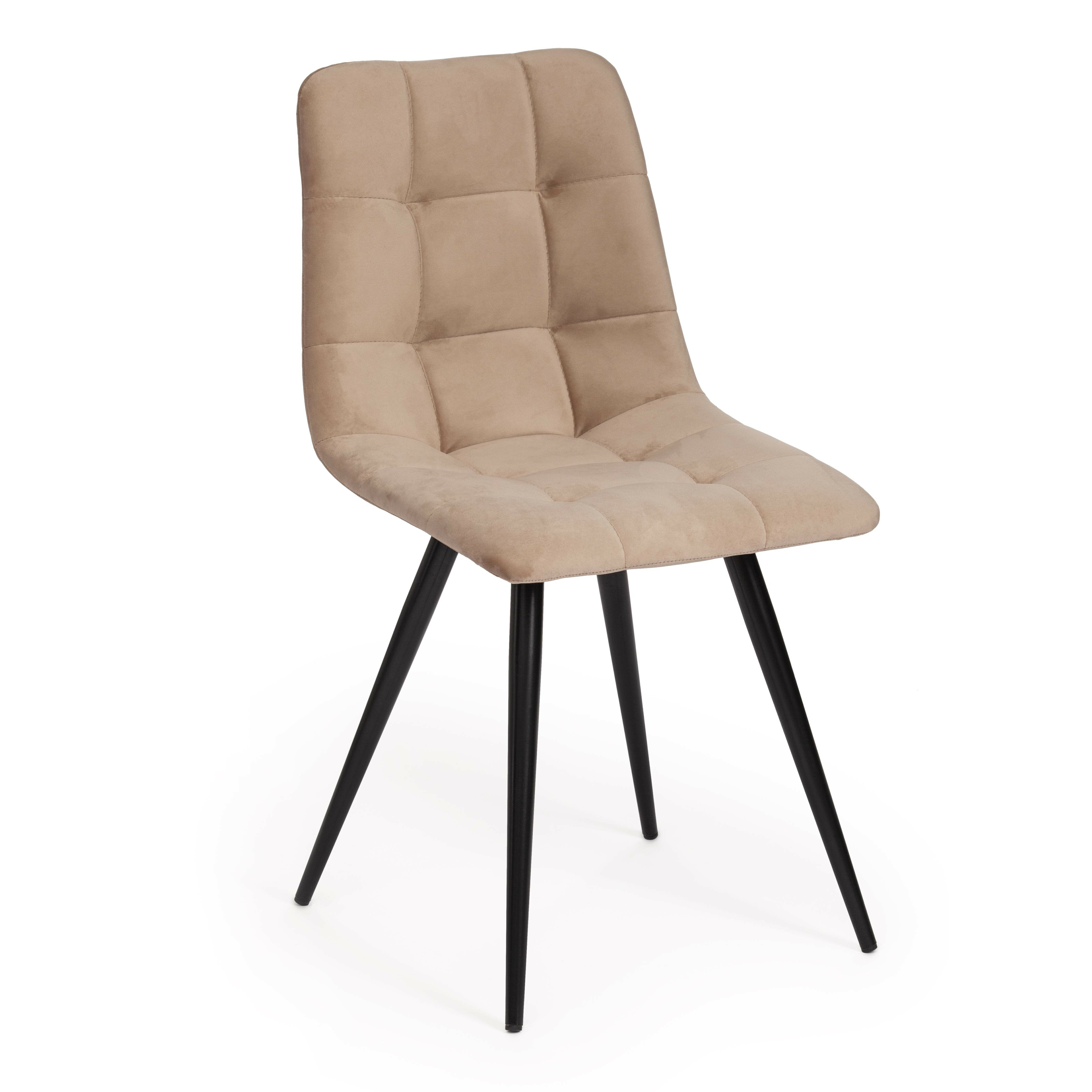 Стул TetChair CHILLY (mod. 7095-1) / 1 шт. в упаковке ткань/металл, бежевый barkhat 5/черный